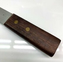 ★ 96791 弁慶作 突き鑿 ツキのみ 両刃 刃巾30ｍｍ 全長275mm 長期保管品 サビ有 未使用 ★_画像7