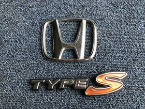 maUC★ホンダ★Ｈ18インテグラ 3ＨＢ ＤＣ5 ★純正★エンブレム★タイプＳ　TYPE S★シルバーNH700Ｍ/部品取り車