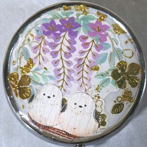 シマエナガ　藤花　ピルケース　小物入れ