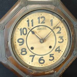 吉海A191 HAYASHI時計 戦前 八角時計 SPECIAL 柱時計 アンティーク 希少の画像2