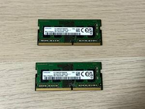 【動作確認済】Samsung製 ノートPC用メモリ 4GB×2枚 計8GB PC4-3200AA DDR4