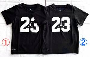 【美品】ジョーダン MJ アイコニック ロゴTシャツ 黒 リトルKIDS (116～122cm) 2枚 おまとめ出品 レタパライト発送☆彡