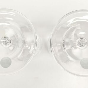 8 未使用品 ティファニー ペア クリア ワイン グラス 2客 セット フローレット 元箱付 TIFFANY＆Co.◆クリスタル ブランド 高級 洋 食器の画像5