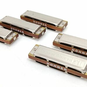 6 ホーナー ブルース ハープ ハーモニカ 5個 セット まとめ A G F D C MS 10 穴 ホール BLUES HARP HOHNER◆ドイツ製 音楽 管 楽器の画像1