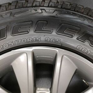 18 スズキ JB43 ジムニー シエラ 背面 純正 アルミ ホイール 1本 205/70R15 ブリジストン デューラー A/T 製造周期1723 DUELER SUZUKIの画像4