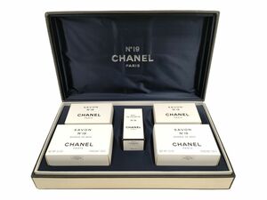 8 未使用品 シャネル 石鹸 香水 セット No19 サヴォン バス用 150g 75g オードゥ トワレット 19ml CHANEL◆ブランド ミニ ボトル トワレ