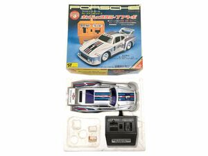8 Yonezawa electric radio-controller Porsche 935 77 turbo wave Hunter series silver maru tea niPORSCHE* Showa Retro racing car 