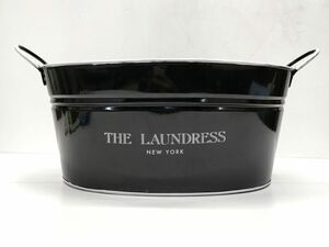 10 ザ ランドレス ウォッシング バケット L 黒 インド THE LAUNDRESS◆ランドリー 洗濯 脱衣 カゴ ブラック バケツ スチール おしゃれ 雑貨