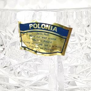6 クリスタル ボンボニエール キャンディ ポット 蓋 付 菓子 小物 入 ポロニア POLONIA◆ポーランド ボヘミア カット ガラス 工芸 美術の画像8