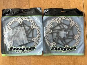 未使用新品 HOPE ホープ FLOATING DISC ディスクローター 180MM 6 BOLT-FLOAT-BLA 袋入り 2枚セット