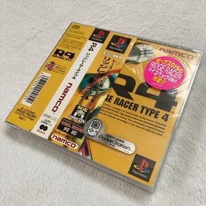 R4 Ridge Racer type 4 / post card * obi attaching / Ridge Racer Type4 PlayStation PS PS1