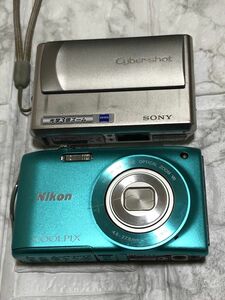 Nikon COOLPIX-S3300 SONY DSC-T1(2台)ジャンク品扱い