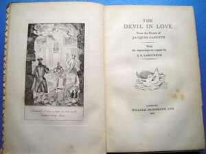 J-E.ラブルール銅版7点！限320 1925 英語版 ジャック・カゾット『悪魔の恋(恋する悪魔) The Devil in Love』