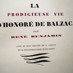 ルネ・バンジャマン『バルザックの驚異的な人生 La Prodigieuse Vie d'Honore de Balzac』1928 L.Schulzによる木版28点の画像3