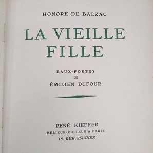 「エミリアン・デュフール銅版画20点！限450 1931『バルザック 老嬢』Honore de Balzac La Vieille Fille Eaux-Fortes de Emilien Dufourの画像3
