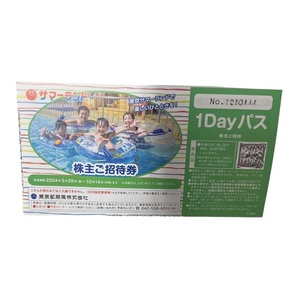 【未使用】サマーランド 株主ご招待券 8枚綴り 有効期限: 2024年10月14日まで(春秋限定チケットは6/25~9/16は使用不可) L4-61RFの画像3