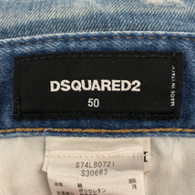 ◆中古品◆DSQUARED2 ディースクエアード デニム ジーンズ パンツ ワッペン ダメージ加工 サイズ 50 ファッション E59153NSS_画像4