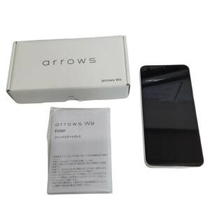 【中古品】初期化済 FUJITSU arrows We FCG01 ホワイト SIMフリー バッテリー良好 KDDI 判定:〇 L62504RL