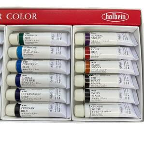 【未使用品】holbein artists water colors ホルベイン アーチスト ウォーターカラー HWC 24 透明水彩絵具 ２４色 E61991RZZの画像5