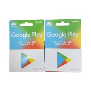 [ не использовался ]Google Play Cardg-gru Play карта 10000 иен x2 листов всего : 20000 иен минут код сообщение возможно L48124RF