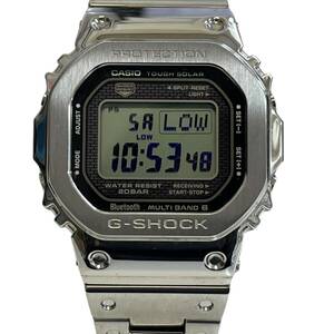 【中古品】CASIO カシオ G-SHOCK GMW-B5000 3459 シルバー 電波時計 ソーラー メンズ腕時計 箱あり L62956RE