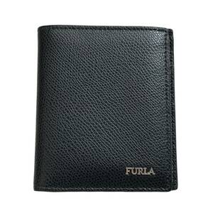 【中古品】 FURLA フルラ カードケース ブラック レザー メンズ小物 箱なし 本体のみ L62958RK