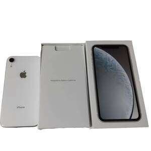 【中古品】初期化済 Apple iPhoneXR 64GB ホワイト MT082J/A バッテリー:84% SIMフリー KDDI 判定:〇 箱あり smL749RO