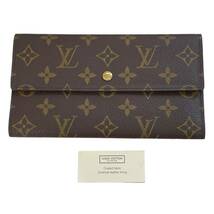 【中古品】LOUIS VUITTON ルイヴィトン モノグラム M61215 ポルトトレゾール インターナショナル 長財布 折り畳み長財布 箱無し L63123RK_画像1