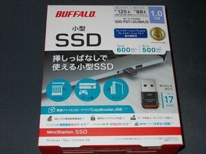 ◆新品・バッファロー USB3.2(Gen1)極小サイズ外付SSD 1.0TB ブラック SSD-PST1.0U3BA/D◆