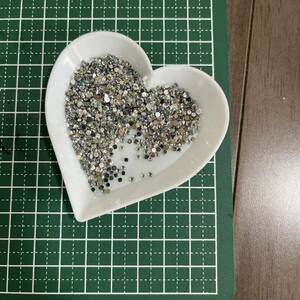  high quality acrylic fiber Stone Aurora 2mm approximately 2000 bead deco deco parts hand made rhinestone nails 
