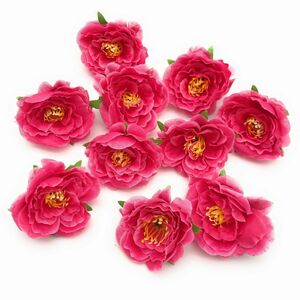 造花 ツバキ サザンカ 花のみ 5センチ 10個 (ローズピンク)