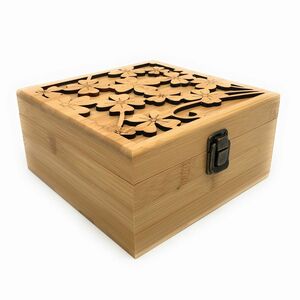 В переводе эфирное масло корпус квадратный цветочный рисунок деревянная коробка 25