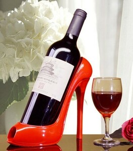  wine bottle holder sexy . high heel red 