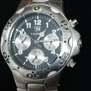  P GUIONNET ピエールギオネ クロノグラフ C0200 クォーツ メンズ 腕時計　現状お渡し品　稼働品