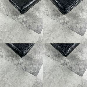 1円〜【入手困難品】 PRADA プラダ 3つ折り財布 ブラック 黒 ヴィッテロダイノ コンパクトウォレット レザー ロゴ ゴールドの画像7