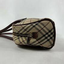 1円〜【入手困難品】 BURBERRY バーバリー ノバチェック ハンドバッグ ミニボストンバッグ レザー キャンバス 鞄 トートバッグ_画像4