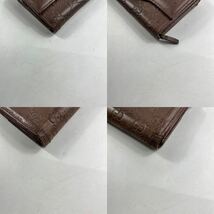 1円〜【入手困難品】 GUCCI グッチ 長財布 GG シマ　ブラウン メンズ レディース レザー インターロッキング メンズ ウォレット_画像6