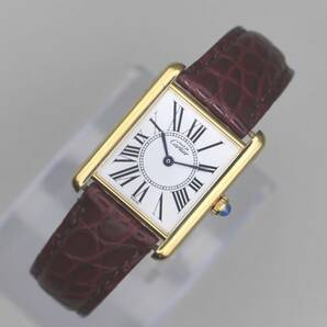 ☆時計 ☆Cartier（カルティエ）☆W1005654☆マストタンク オパラン SL文字盤 レディース クォーツ 腕時計☆稼動品☆『VRW-136』の画像2