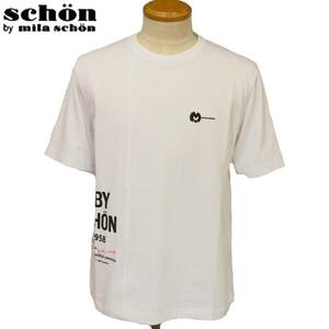 ★schon★半袖Tシャツ【白L】春夏モデル 7324172108 ショーンbyミラショーン