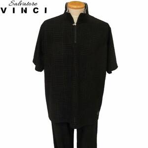 ★VINCI★SALE 半・長パイル生地セットアップ【黒3L】春夏モデル 416200091 サルバトーレビンチ