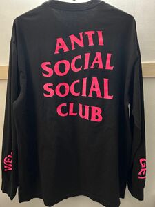 anti social social club GET WEIRDロングTシャツ/黒XL/ASSC/ロンT