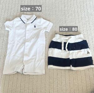 ラルフローレン　POLO gapbaby ロンパース 70-80cm 男の子服