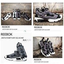 【かなり美品/入手困難/20周年記念モデル/初代モデル復刻/ヴィンテージ】REEBOK INSTA PUMP FURY OG ACHM BLK/GRY AR0444/24.5cm_画像2