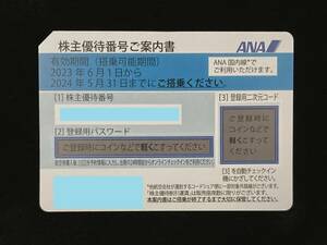 ★ANA 全日空 株主優待券 即決可 パスワード通知 取引ナビ連絡 2024/5/31まで　☆彡