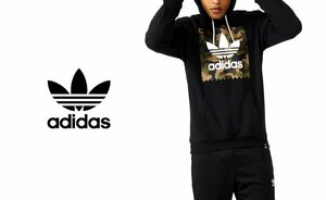 adidas Skateboarding アディダス スケートボーディング カモ ブラックバード プルオーバー パーカーM/スウェット フーディ/黒/メンズ