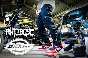 新品 22AW Dickiesディッキーズ × ANTIBCSCアンチビクスク コラボ Original Bikers Pants バイク用 ライティングパンツ W36/黒/224M40AB01