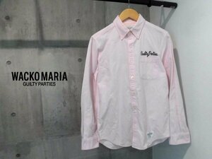 WACKO MARIA ワコマリア WACKOMARIA OX B.D SHIRT GUILTY PARTIES刺繍 オックスフォードシャツL/ボタンダウンシャツ/ピンク/メンズ/日本製