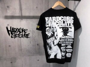 極美品 HARDCORE CHOCOLATE ハードコアチョコレート TOKYO 2nd MOVING Tシャツ M/ガールプリント 半袖Tee/東京店周年ブラック/廃盤