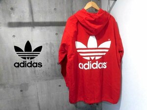 adidas アディダス ビッグトレフォイルプリント フード付き ナイロンジャケットL/オーバーサイズ/90s 90年代ヴィンテージ サンメン商事(株)