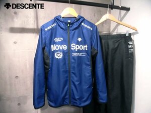 DESCENTE Descente Move Sport warm-up nylon setup M/ with a hood . Wind breaker jacket & pants top and bottom set / men's 